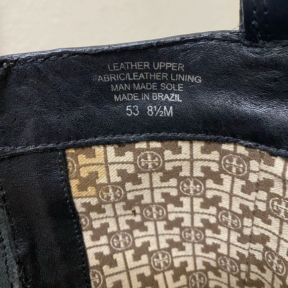 Tory Burch Women’s Black leather knee-high riding boots Size 8.5 - Picture 13 of 15